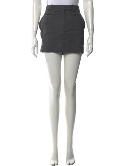 Pre-owned R13 Wool Mini Skirt In Neutrals
