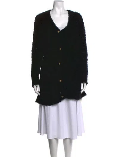 Pre-owned R13 Wool Open Front Sweater In Black