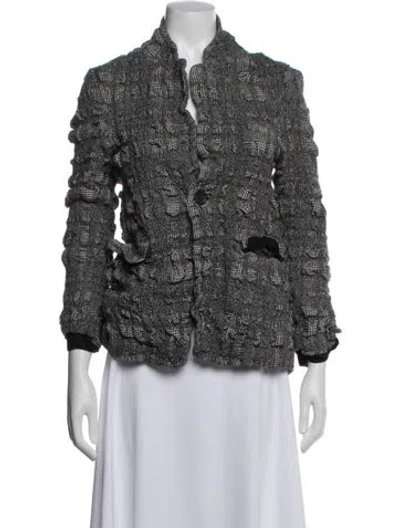 Pre-owned R13 Wool Plaid Print Jacket In Gray