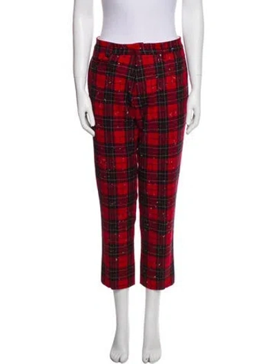Pre-owned R13 Wool Straight Leg Pants In Red