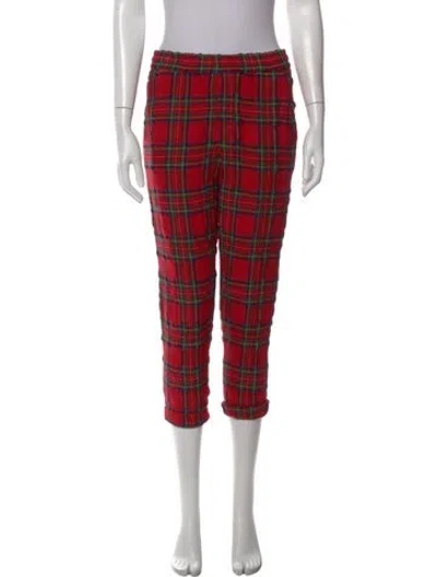 Pre-owned R13 Wool Straight Leg Pants In Red