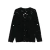 R13 Distressed Button-up Cardigan In Black