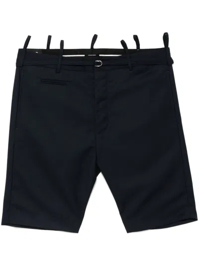 R13 Wool Tailored Shorts In Blue