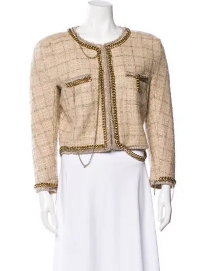 Pre-owned R13 Wool Tweed Pattern Evening Jacket In Neutral