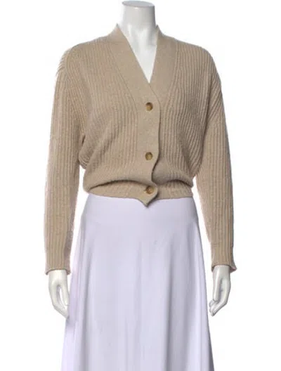 Pre-owned R13 Wool V-neck Sweater In Neutrals