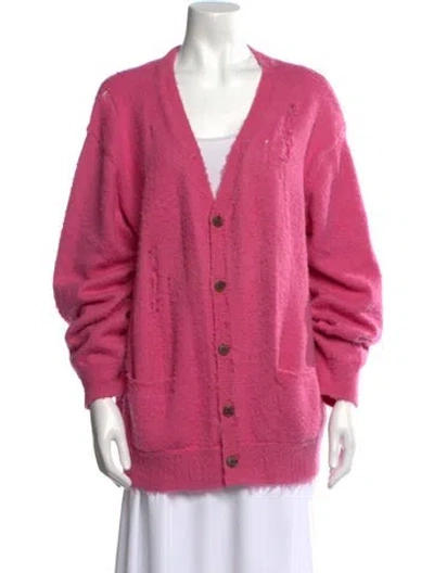 Pre-owned R13 Wool V-neck Sweater In Pink