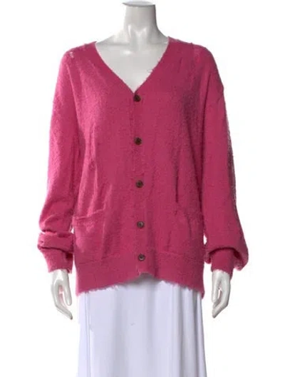 Pre-owned R13 Wool V-neck Sweater In Pink