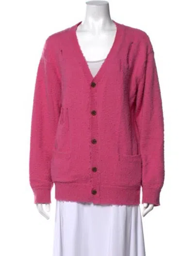 Pre-owned R13 Wool V-neck Sweater In Pink