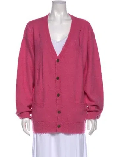 Pre-owned R13 Wool V-neck Sweater W/ Tags In Pink