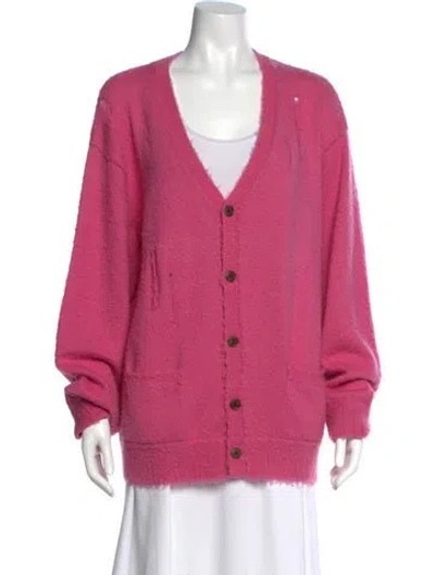 Pre-owned R13 Wool V-neck Sweatshirt In Pink