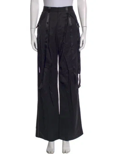 Pre-owned R13 Wool Wide Leg Pants In Black