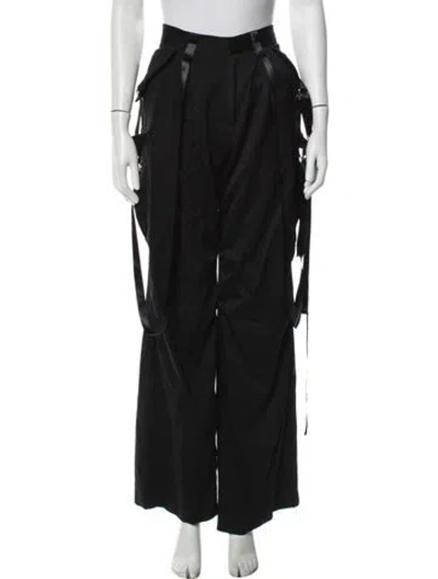 Pre-owned R13 Wool Wide Leg Pants In Black