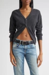 R13 Wrap Around Cashmere Cardigan In Gray