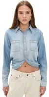 R13 Denim Shirt In Blue