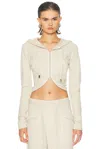 R13 Wrap Around Hoodie In Brown