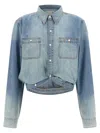 R13 Wrap Around Shirt In Blue