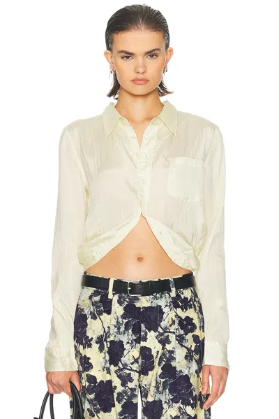 R13 Wrap Around Shirt In White
