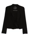 R13 Twisted Lapel Top In Black