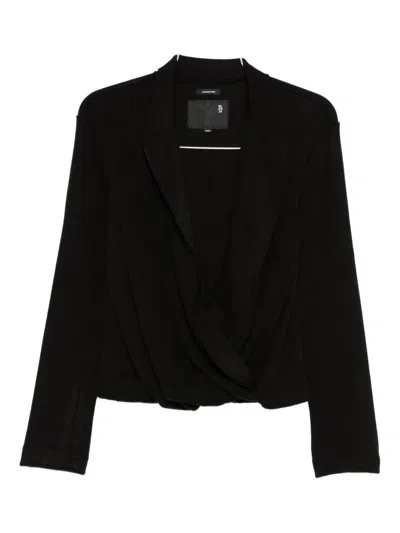 R13 Wrap-effect Top In Black
