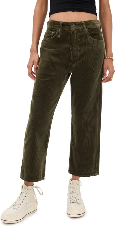 R13 X-bf Corduroy Jeans Heavy Olive Cord In Green