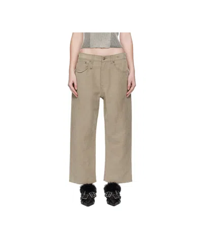 R13 X-bf Jeans In Brown