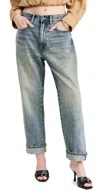 R13 Vintage Wash Clinton Regular Fit Denims 21cm In Clinton Blue