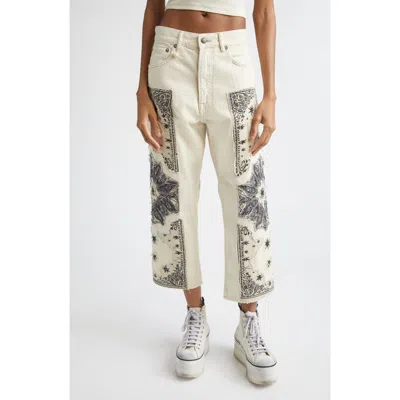 R13 X-boyfriend Crop Jeans In White