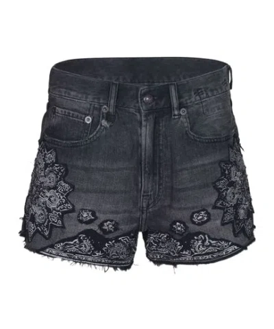 R13 X-boyfriend Shorts In Gray