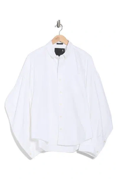 R13 Ziggy Oversized Fit Cotton Button-down Shirt In White