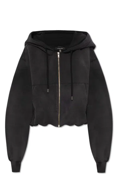 R13 Zip-up Hoodie In Nero