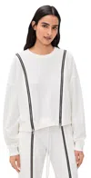 R13 Zippered Crew Neck Pullover White In White