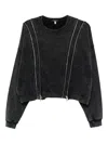 R13 Zippered Crewneck Clothing In Black