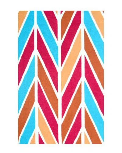 R16 Aruba Chevron Hand-made Contemporary Indoor/outdoor Rug In Multi