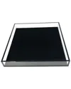 R16 Black Square Tray In Black