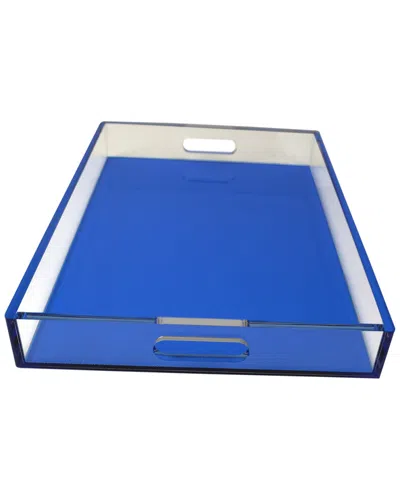 R16 Blue Square Lucite Tray