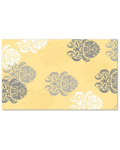 R16 Brocade Hand-made Cotton Contemporary Rug In Multi