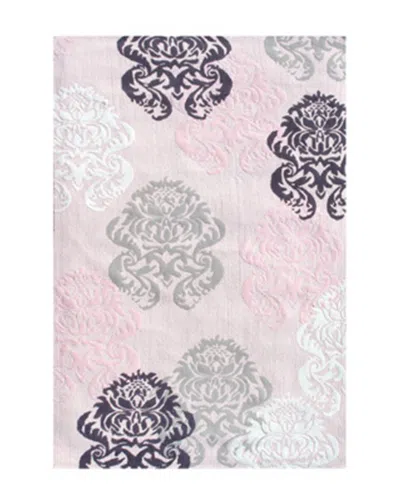 R16 Brocade Hand-made Cotton Contemporary Rug In Multi