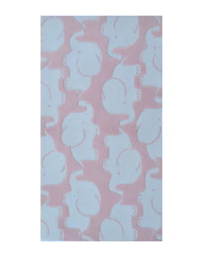 R16 Elephant Hand-made Rug In Pink