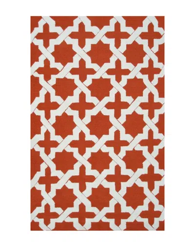 R16 Escher Hand-made Contemporary Indoor/outdoor Rug In Red