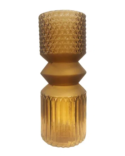 R16 Home 10in Amber Mallet Vase In Brown