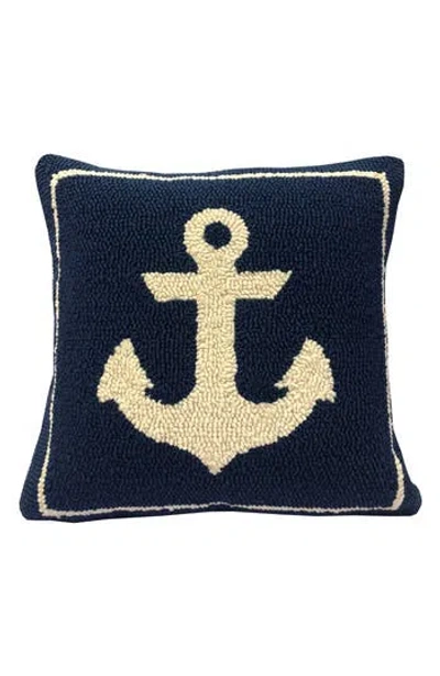 R16 Home Anchor Indoor/outdoor Throw Pillow In Indigo/white