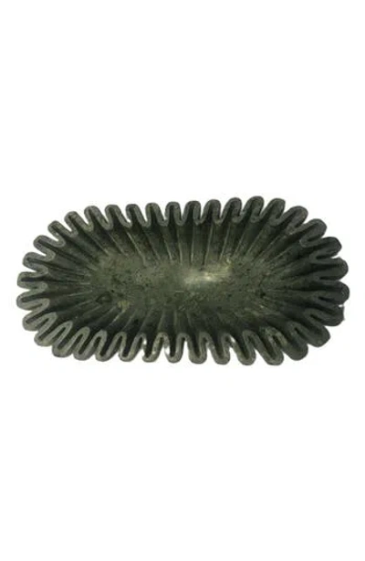 R16 Home Arkin Ruffle Marble Bowl In Green