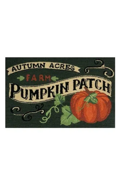 R16 Home Autumn Acres Embroidered Doormat In Green