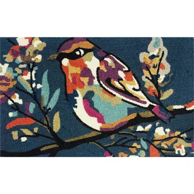 R16 Home Autumn Watercolor Bird Doormat In Multi