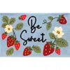 R16 Home Be Sweet Indoor/outdoor Doormat In Aqua Red Green