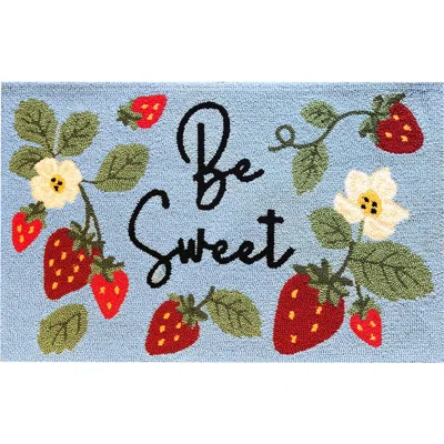 R16 Home Be Sweet Indoor/outdoor Doormat In Aqua Red Green