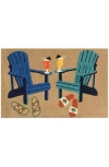 R16 Home Beach Drinks Indoor/outdoor Doormat In Tan Multi