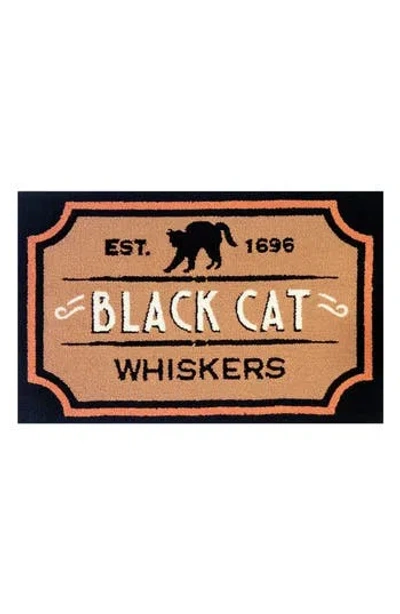 R16 Home Black Cat Whiskers Doormat In Tan/black/orang