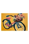 R16 Home Blossom Bike Accent Pillow In Mustard Multi