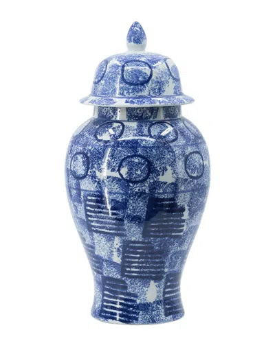 R16 Home Blue & White Tall Ginger Jar